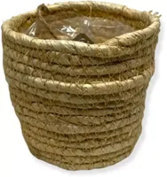 Plantenmand maïsschil 10x9cm naturel - thumbnail