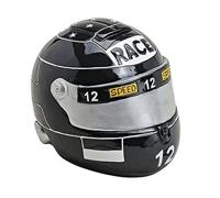 Spaarpot Motorhelm zwart Poly. 14x11x11cm - thumbnail