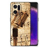 OPPO Find X5 Silicone Back Case Bladmuziek - thumbnail