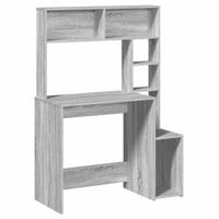 Bureau met schappen 100x45x140 cm bewerkt hout grijs sonoma - thumbnail