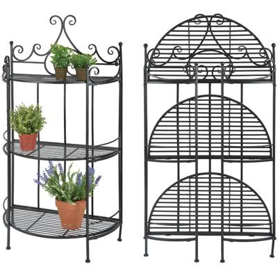 Plantenstandaard Etagere halfrond rek - 3 traps Plantenstandaard Etagere halfrond rek - 3 traps