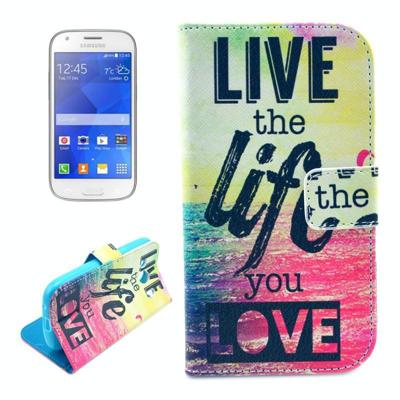 Samsung Galaxy Ace Style LTE / G357 horizontaal Live The Life You Love patroon PU leren Flip Hoesje met houder en opbergruimte voor pinpassen & geld Samsung Galaxy Ace Style LTE / G357 horizontaal Live The Life You Love patroon PU leren Flip Hoesje met houder en opbergruimte voor pinpassen & geld