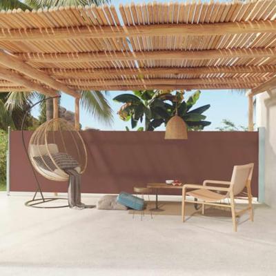 VidaXL Tuinscherm uittrekbaar 140x600 cm bruin