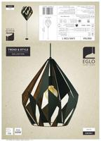 Eglo HanglampCarlton 1 38cm zwart met roodkoper - 49878 - thumbnail