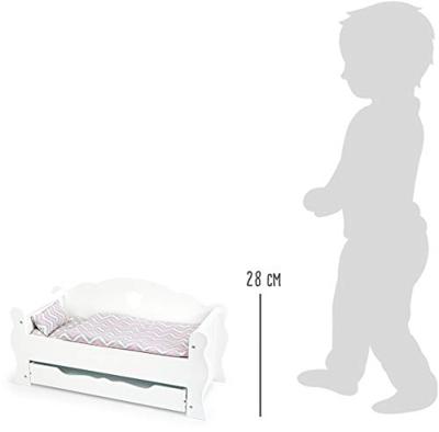 Small Foot houten poppenbed met lade en beddengoed, 4dlg.