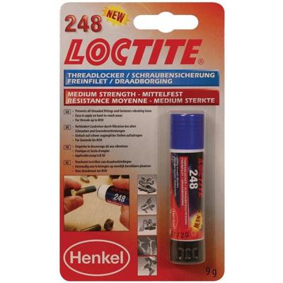 Loctite Draadborging 248 medium sterkte 9ml blauw
