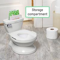 INGENUITY Mini kindertoilet met toiletverkleiner, muzikale spoeling en geïntegreerde opbergruimte voor doekjes, wit - thumbnail