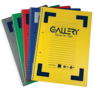 Gallery Traditional spiraalschrift ft A4, gelijnd, geassorteerde kleuren, 160 bladzijden Gallery Traditional spiraalschrift ft A4, gelijnd, geassorteerde kleuren, 160 bladzijden