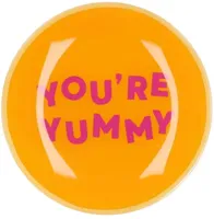 Daan Kromhout Design tegeltje glas you're yummy 18x18cm - thumbnail