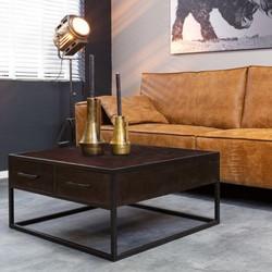 Salontafel zwart | Denver | vierkant | 80 x 80 cm x 40(h) cm