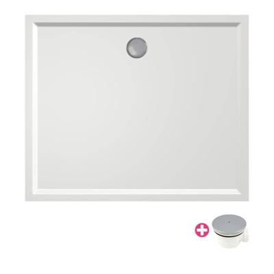 Douchebak Xenz Mariana | 120x100x4 cm | Incl.Afvoersifon-Chroom | Acryl | Rechthoekig | Wit glans Douchebak Xenz Mariana | 120x100x4 cm | Incl.Afvoersifon-Chroom | Acryl | Rechthoekig | Wit glans