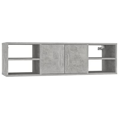 VidaXL Wandschap 102x30x29 cm bewerkt hout betongrijs