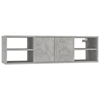 VidaXL Wandschap 102x30x29 cm bewerkt hout betongrijs - thumbnail