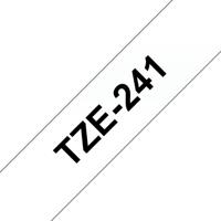 Labeltape Brother TZe, TZ TZe-241 PET Tapekleur: Wit Tekstkleur:Zwart 18 mm 8 m - thumbnail