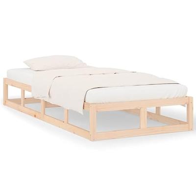 Bedframe massief hout 75x190 cm Bedframe massief hout 75x190 cm