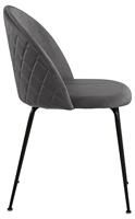 Bendt Eetkamerstoel 'May' Velvet, kleur Donkergrijs - thumbnail