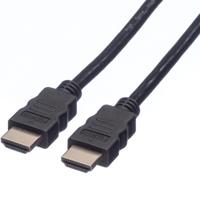 ROLINE HDMI High Speed kabel met Ethernet, TPE, zwart, 7,5 m - thumbnail