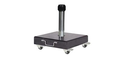 Universele stokparasolvoet Platinum 40kg 'Rome Luca' met vier wielen, geschikt voor alle stokparasols - Warentuin over zee Universele stokparasolvoet Platinum 40kg 'Rome Luca' met vier wielen, geschikt voor alle stokparasols - Warentuin over zee