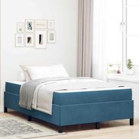 Bedframe Donkerblauw, wit en donkerblauw 120 x 190 cm Fluweel - thumbnail