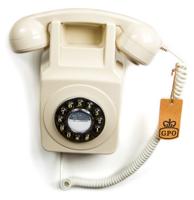 GPO 746 Retro Wall Push Button Telephone Ivory - thumbnail
