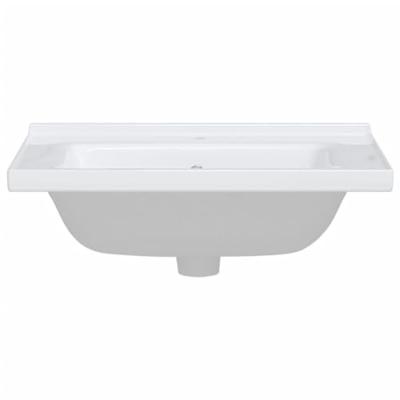 VidaXL Wastafel rechthoekig 61x48x19,5 cm keramiek wit