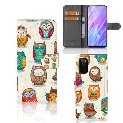 Samsung Galaxy S20 | Telefoonhoesje | Met pasjeshouder | Vrolijke Uilen