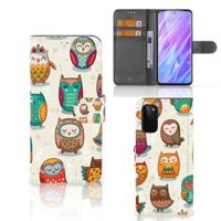 Samsung Galaxy S20 | Telefoonhoesje | Met pasjeshouder | Vrolijke Uilen - thumbnail