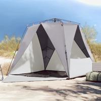 Strandtent 4-persoons waterdicht snelontgrendeling grijs - thumbnail