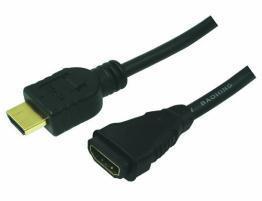 LogiLink HDMI Verlengkabel HDMI-A-stekker, HDMI-A-bus 3.00 m Zwart CH0057 4K UHD HDMI-kabel