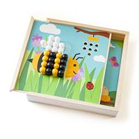 Bigjigs houten insteekmozaiek spel tuin - thumbnail