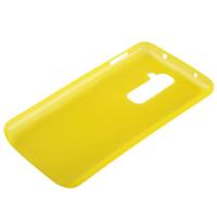 LG Optimus G2 / D802 ultra-dun 0.3mm transparant Polycarbonaat Kunststof back cover Hoesje (geel) - thumbnail