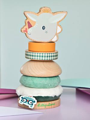 LILLIPUTIENS stapelpiramide groen LILLIPUTIENS stapelpiramide groen