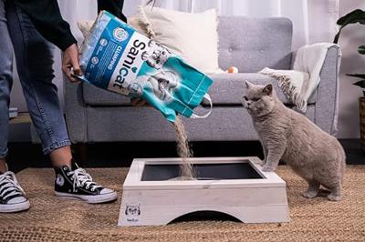 Sanicat Clumping Marseille Zeep kattenbakvulling 2 x 10 liter - thumbnail