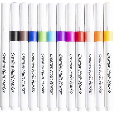 Creativ Company Creatieve multi stift, lijndikte 4 mm, diverse kleuren, 12 stuk/ 1 doos Creativ Company Creatieve multi stift, lijndikte 4 mm, diverse kleuren, 12 stuk/ 1 doos