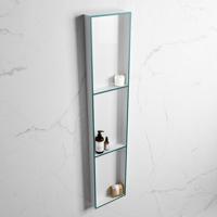 MONDIAZ EASY Nis 149,5x29,5cm in solid surface kleur Smag | Talc. 3 vakken geschikt voor in- of opbouw - thumbnail