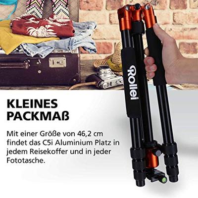 Rollei C5i aluminium statief oranje Rollei C5i aluminium statief oranje