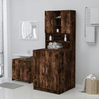 VidaXL Wasmachinekast 71x71,5x91,5 cm gerookt eikenkleurig - thumbnail