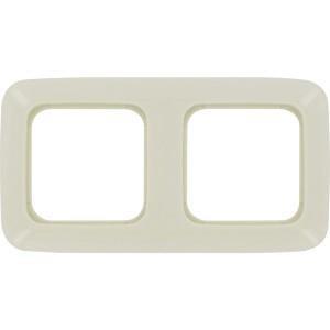 Busch-Jaeger 2-voudig afdekraam crèmewit 2512-212 Busch-Jaeger 2-voudig afdekraam crèmewit 2512-212