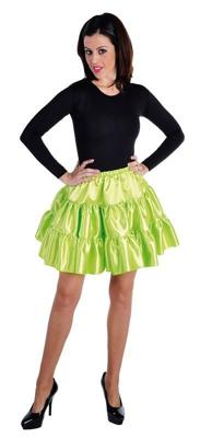 Volangen stroken rok neon groen