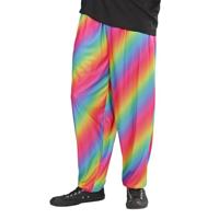 Baggy broek 80&apos;s regenboog - thumbnail
