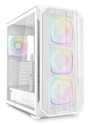 Sharkoon ak5m rgb midi tower behuizing (wit | 2x usb-a | 1x usb-c | rgb | tempered glass)