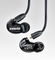 Shure SE215-K, In-ear hoofdtelefoon/oordopjes, zwart, premium, geluidsisolatie, ruisonderdrukking, één driver, verwisselbare kabel, dynamische bas - thumbnail