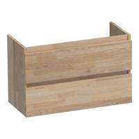 Brauer Joy - Onderkast Ondiep - 80 cm - met 2 Softclose Lades Greeploos en 1 Sifon Uitsparing - Vingerlas Eiken Grijs - thumbnail