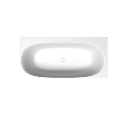 Half Vrijstaand Ligbad Riho Phatos Corner 170x80x57 cm Links Incl. Pop Up Waste, Sifon en Afvoer Mat Wit