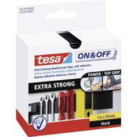 TESA On & Off 55229-00-01 Klittenband Om vast te plakken Haak- en lusdeel, Extra sterk (l x b x h) 1000 mm x 50 mm x 1 m Zwart 1 stuk(s) - thumbnail