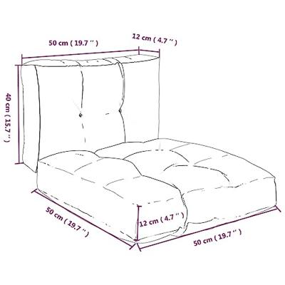 VidaXL Palletkussens 2 st stof meerkleurig