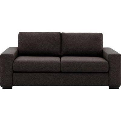 Goossens Bank Lucca donkerbruin, stof, 2,5-zits, stijlvol landelijk