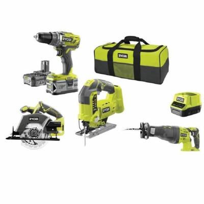 Set met boor en accessoires Ryobi RCK184C-242S