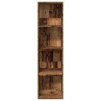 Boekenkast 40x30x152 cm bewerkt hout oud houtkleurig - thumbnail