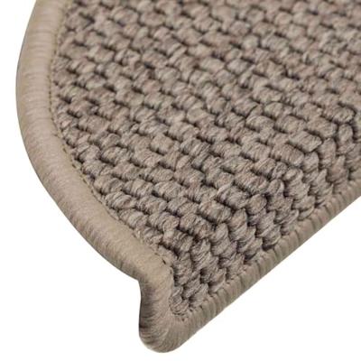 Trapmatten zelfklevend 15 st sisal-look 56x17x3 cm donkerbeige